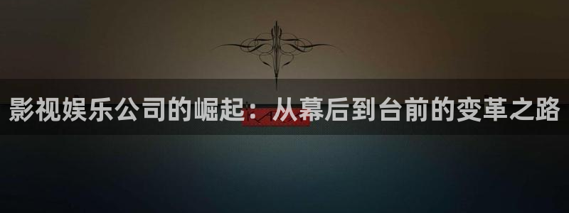 新宝gg官网登录：影视娱乐公司的崛起：从幕后到台前的变革之路